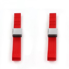 D Truck 1972-1980 Airplane 2pt Red Lap Bucket Seat Belt Kit - 2 Belts