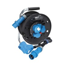 CEE Camping Kabeltrommel H07RN-F 3G2,5mm 25m + Adapter CEE/Winkelkupplung 1,5m