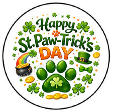 HAPPY ST PAW TRICKS DAY DOG CAT ENVELOPE SEALS LABELS STICKERS PARTY FAVORS