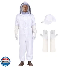 KAGZ Professional Bee Suit with Sting Proof Cap and Gloves for Men Women, Bee