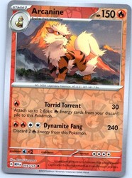 Arcanine 059/165 Reverse Holo - Scarlet & Violet 151