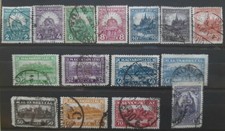 Hungary 1926 - 28 Crown, Church, Royal Palace used stamps