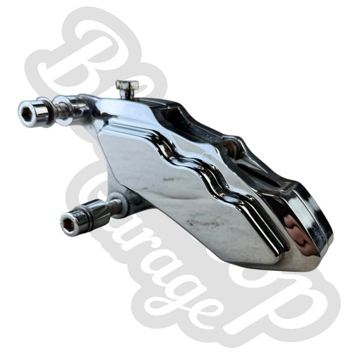 Hawg Halters Inc 6-Piston Single Disc Front Brake Caliper - Chrome Motorcycle
