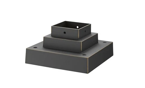 Z-Lite SQPM Bronze Square 6-3/4"W Pier Post Mount - Picture 1 of 2