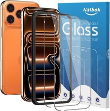 2 Pack Tempered Glass Screen Protector with Alignment Frame for iPhone 17 Pro Ma