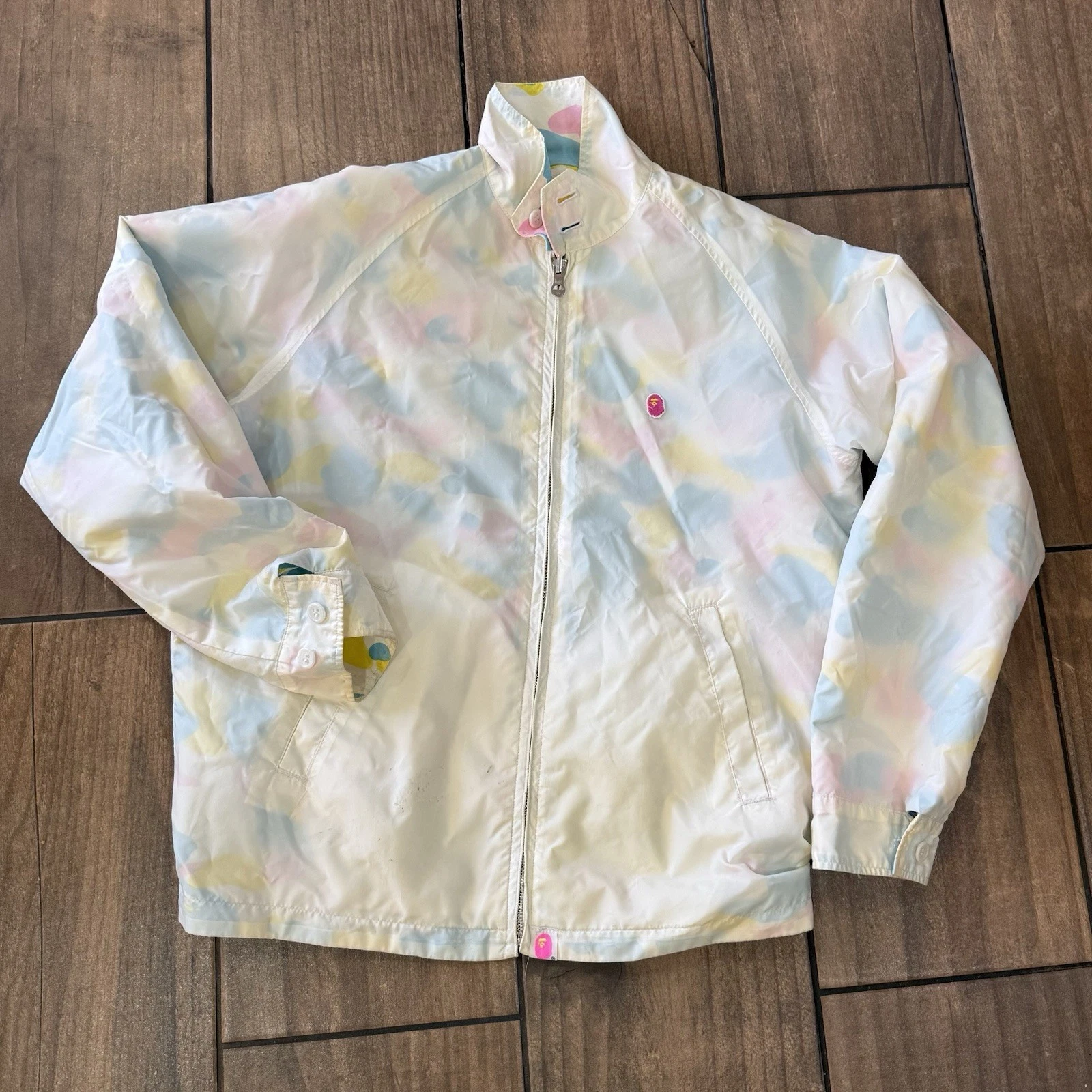 Bape Bathing Ape Cotton Candy Camo Reversable Jacket Size Tall 100% Nylon - product detail image 7