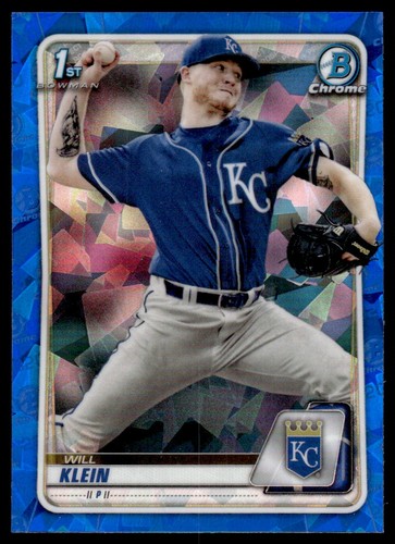 2020 Bowman Draft Chrome Sapphire Will Klein Kansas City Royals #BD-157