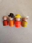 4 Vintage Fischer Price Little People Lot