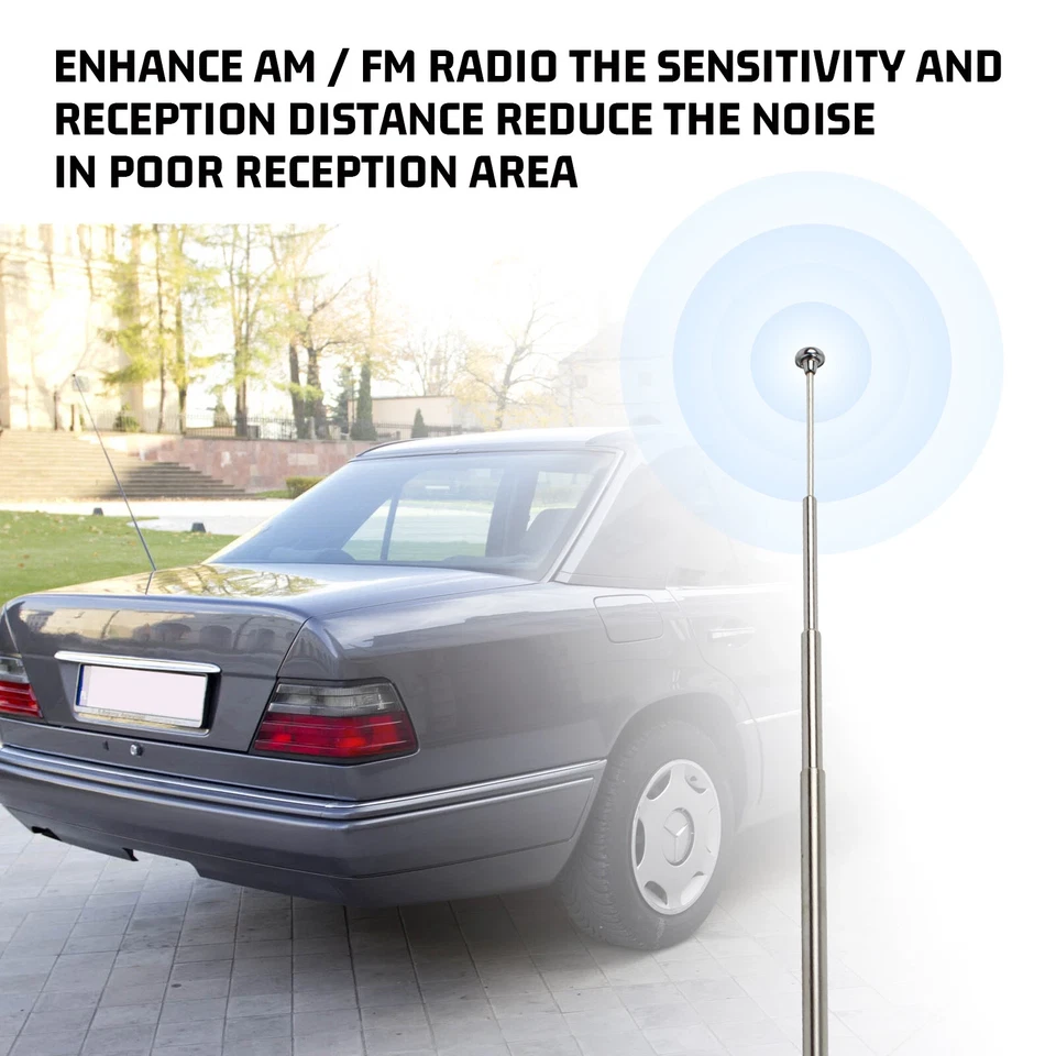 1x Power Antenna Mast For Mercedes-Benz W124 W126 W201 C107 R107 2018270001 Foto 3 de 4