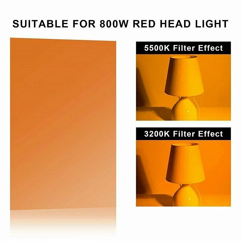 4pcs Lighting Filter Orange Gel Sheets For Red Head Continuous Light 40x50cm - image 3 of 4