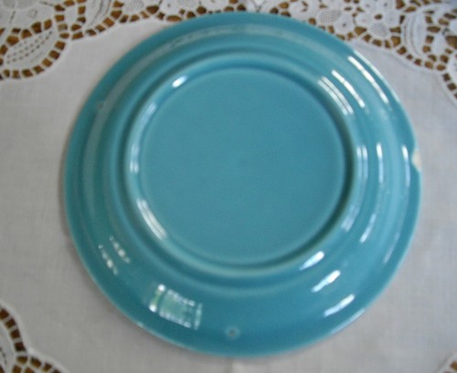 Plato Vintage Homer Laughlin CARNAVAL Quaker Avena 6 1/2" ~U-PICK~ GRIS TURQUESA - Imagen 8 de 9