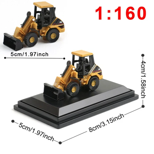 1/160 Alloy DieCast Mini Model Mixer Concrete Truck Excavator Loader Tractor - Bild 2 von 8