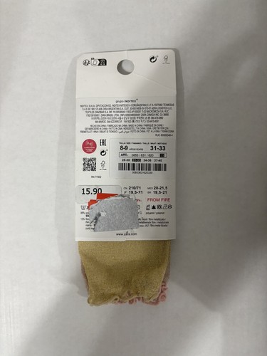 NEW ZARA KIDS 8 9 YEARS YOUTH SOCKS PINK GOLD 31-33 PACK OF 2 0653/631 Y922 - Picture 5 of 7