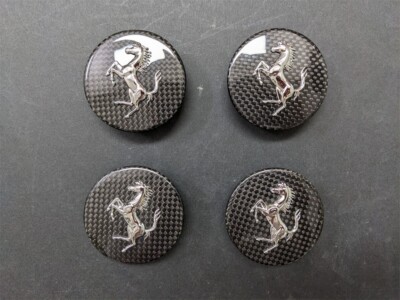 専用ページ❸ Center Caps (Carbon Fiber Look) for Ferrari 458 488 F8 | Set of 4