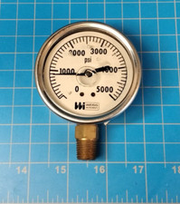 WEISS 2-1/2" LIQUID-FILLED PRESSURE GAUGE 0-5000 PSI PART NUMBER LF25S-1