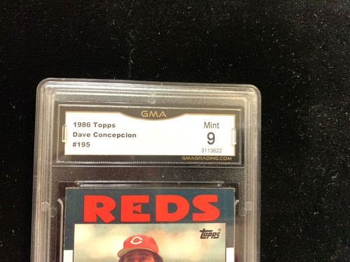 1986 Topps #195 Dave Concepcion Cincinnati Reds GMA 9 Mint - Picture 2 of 6