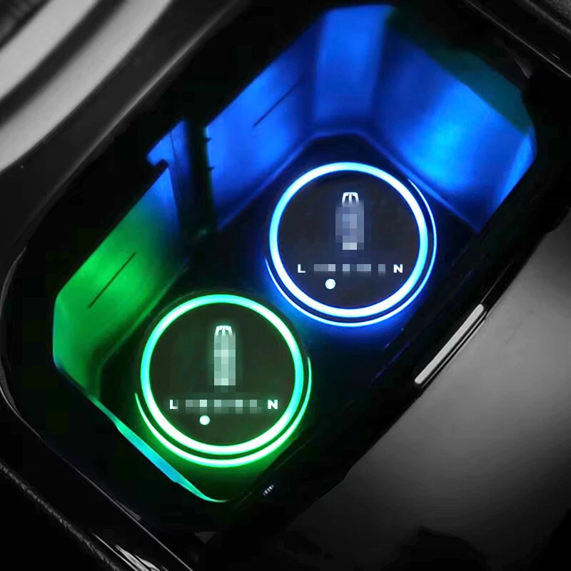 Kit de luces ambientales insertadas portavasos LED para automóvil SUV para Lincoln Corsair Aviator MKX Foto 3 de 4