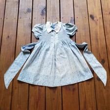 True Vintage 1930's 30's little baby girl toddler cherry print puff sleeve dress
