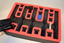 New 5 pistol handgun gun foam fits Pelican 1450 Apache 3800 case  + Red Topper