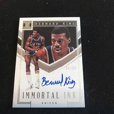 2022-23 Panini Impeccable Bernard King Immortal Ink Auto 84/99