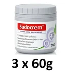 3x 60 SUDOCREM Antiseptic, Healing, Cream, Acne, For Baby Care, Skin