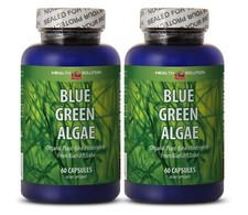 Food Industry - BLUE GREEN ALGAE ORGANIC - Algae Harvesting 2 Bottles 120 Capsul