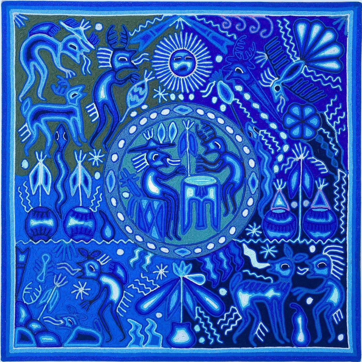 Huichol Yarn Painting (24
