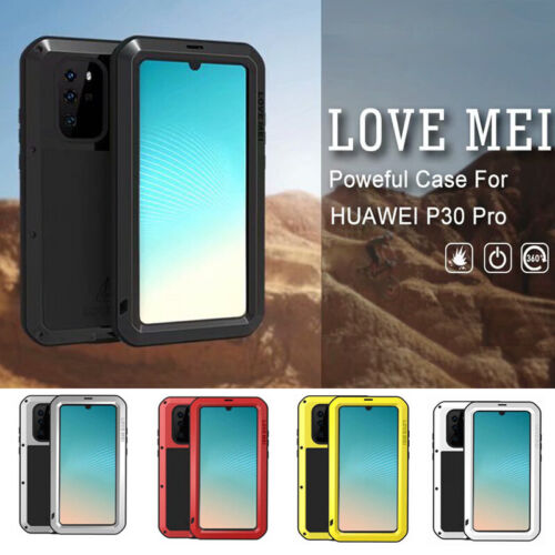 Waterproof Shockproof Metal Aluminum Gorilla Glass Case For Huawei P30 Pro L29 - Picture 1 of 17