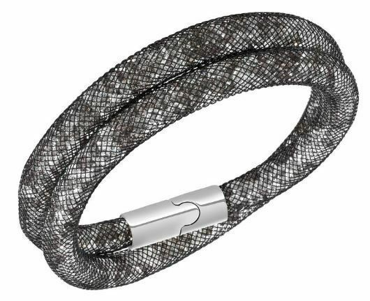 Swarovski Clear Crystal Grey Bracelet Stardust Double Medium #5100094 for  sale online | eBay