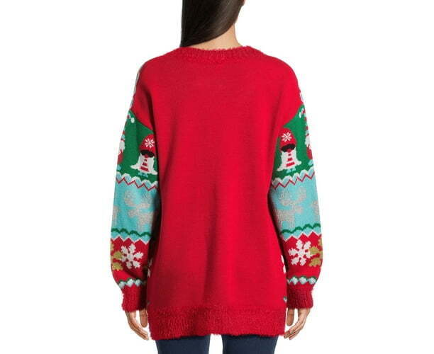 Urban Classics Tb4558 Ladies Short Oversized Christmas Cardigan - Kerst Vest Met Rendier