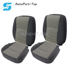 For 09-12 RAM 1500 2500 3500 Driver & Passenger Bottom & Back Seat Cover Gray