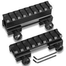 8 Slots 1'' / 0.5 inch Riser Base Flat top Picatinny Rail Scope Mount