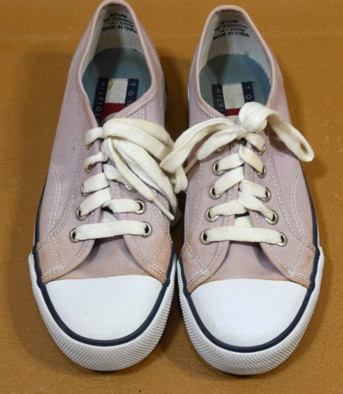 De Colección Tommy Hilfiger Lila Tenis Zapatos Con Cordones Y2K Años 90 Talla 7.5M Logo Foto 4 de 4