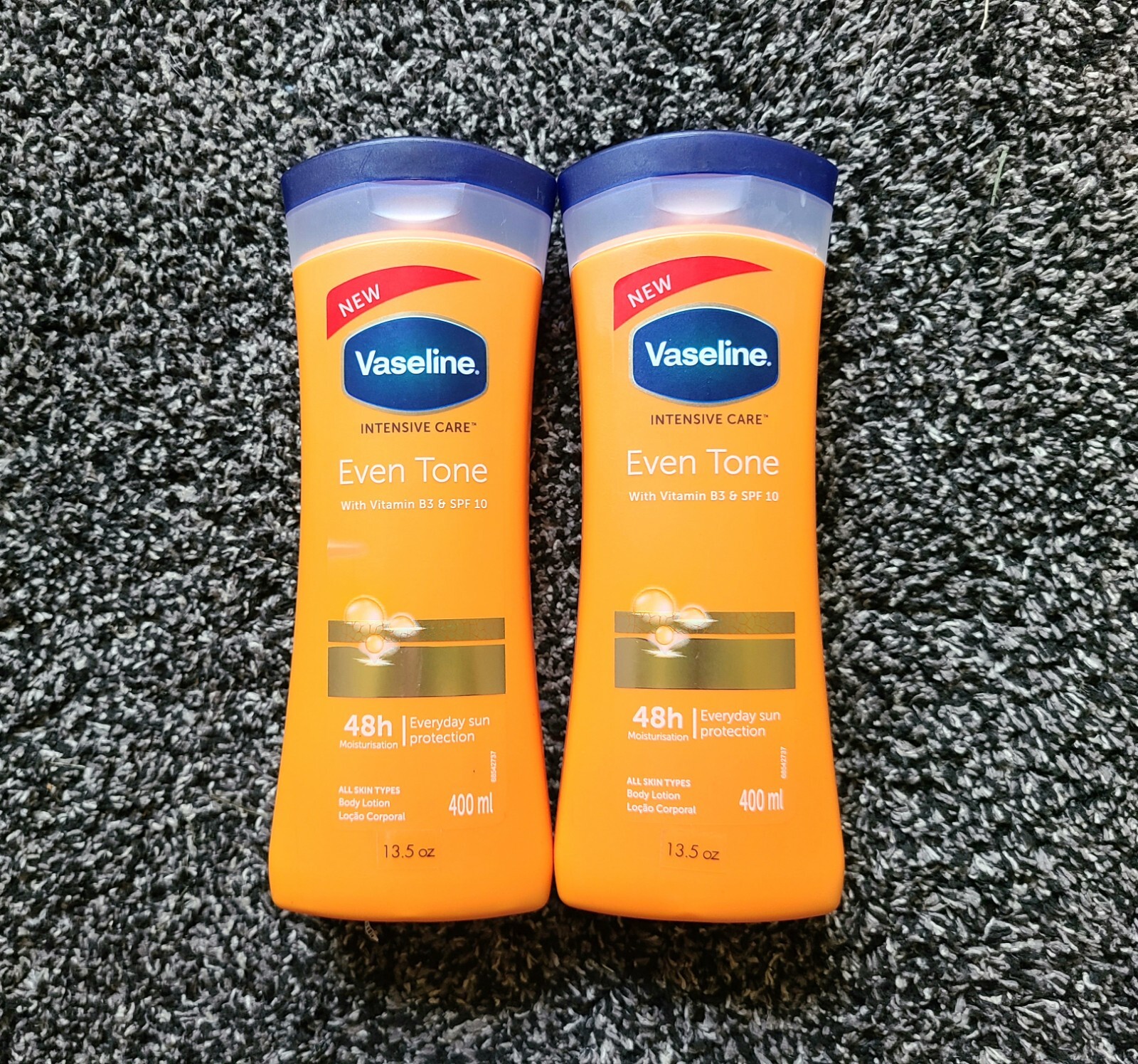 2-PACK Vaseline Even Tone SPF 10 Lotion with Vitamin B3 13.5oz Exp 07/26