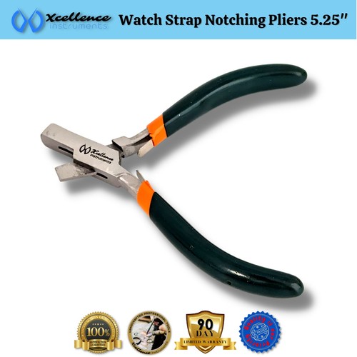 Xcellence Leather & Rubber Watch Strap Notching Pliers Repair Tools 5.25" Green - Picture 5 of 15