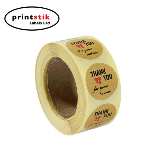 x100 Thank You Stickers For Your Purchase Business Labels Round Heart Wedding - Picture 48 of 73