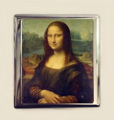 Mona Lisa Cigarette Case Business Card ID Holder Wallet Fine Art Da Vinci
