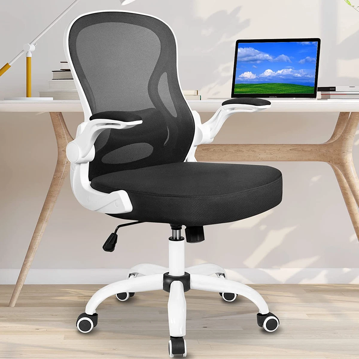 Office Chair, Desk Chairs Mesh Computer Desk Chair with Wheels Ergonomic, BLACK.