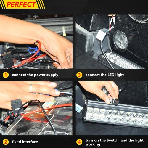 For 2005-2015 Toyota Tacom Hood Ditch 3'' LED Lights Mount Brackets Wiring Kit - Picture 21 of 21