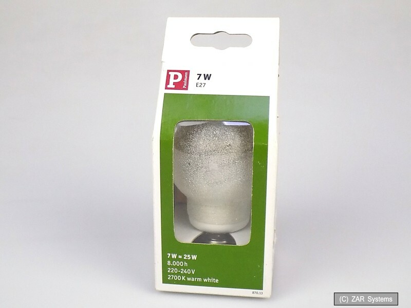 7-Watt Paulmann 870.13 Energiesparlampe Eiskristall Glühbirne Globe E27 Warmweiß