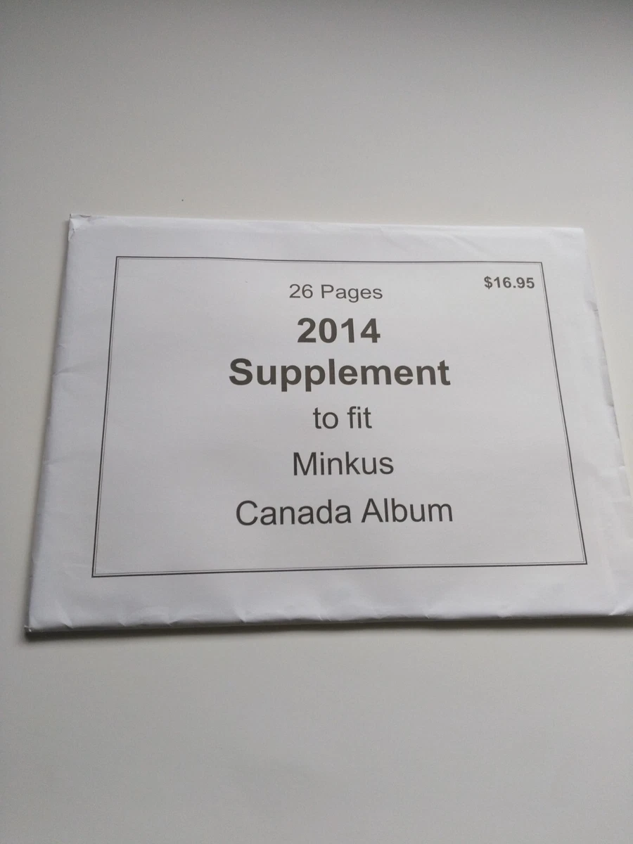 2014 Supplement To Fit The Minkus Canada Stamp Album, Free Shipping!