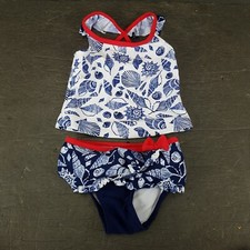 Tommy Bahama Swim Set Baby Girl 12M Shells 2-Piece Swimsuit