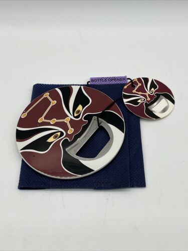 New with Tag Chinese Mask Anya Bottle Opener Stainless Steel Double Sided - Picture 1 of 7