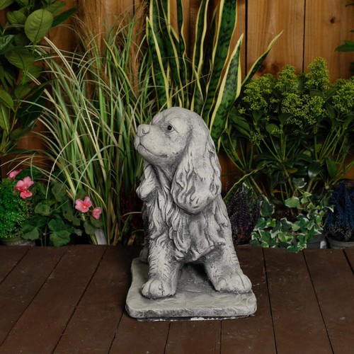 Stone Cast Standing Cocker Spaniel Garden Ornament - Picture 9 of 9
