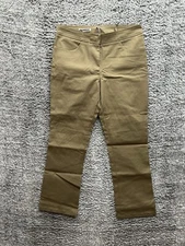 Jil Sander Pants Womens 40 Mid Rise Chino Style Straight Leg Cuffed Pockets