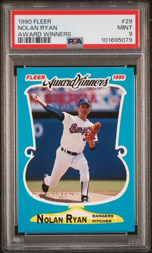 1990 Fleer Award Winners Nolan Ryan # 29 PSA 9 Mint