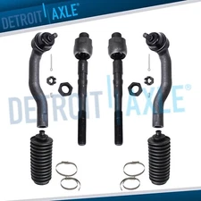 6pc Front Inner & Outer Tie Rod Boot Kit for 2007 - 2014 Ford Edge Lincoln MKX