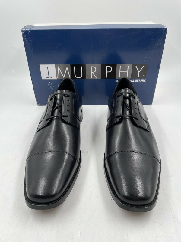 J. MURPHY NOVICK BLACK CAP TOE LACE UP DRESS SHOE MENS 11 W 