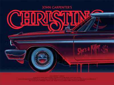 Christine John Carpenter Movie Poster Fine Art Giclee Print 24x18 Mondo