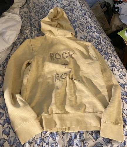 IKKS Boys Girls 12 Yellow Bolt Zipper Hoodie Jacket Rock Roll Nwt €75 - Picture 2 of 4